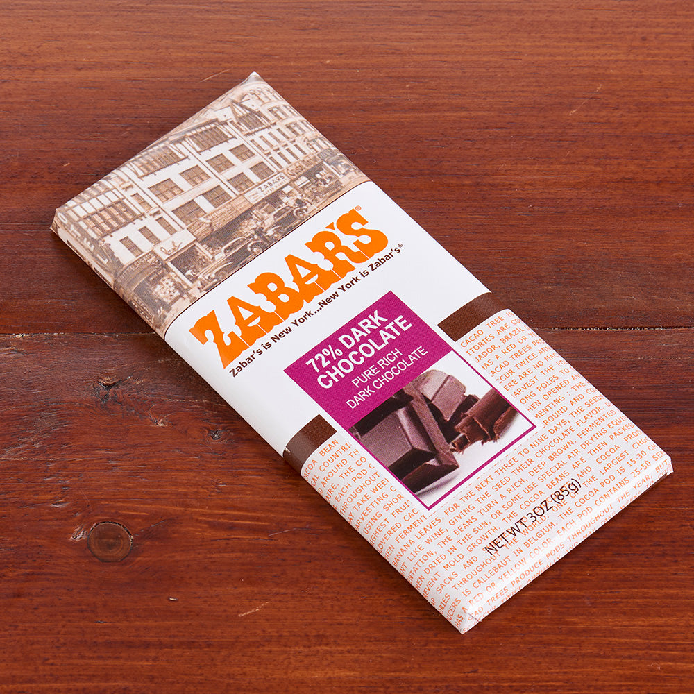 Zabar's 72 Dark Chocolate 3 Oz