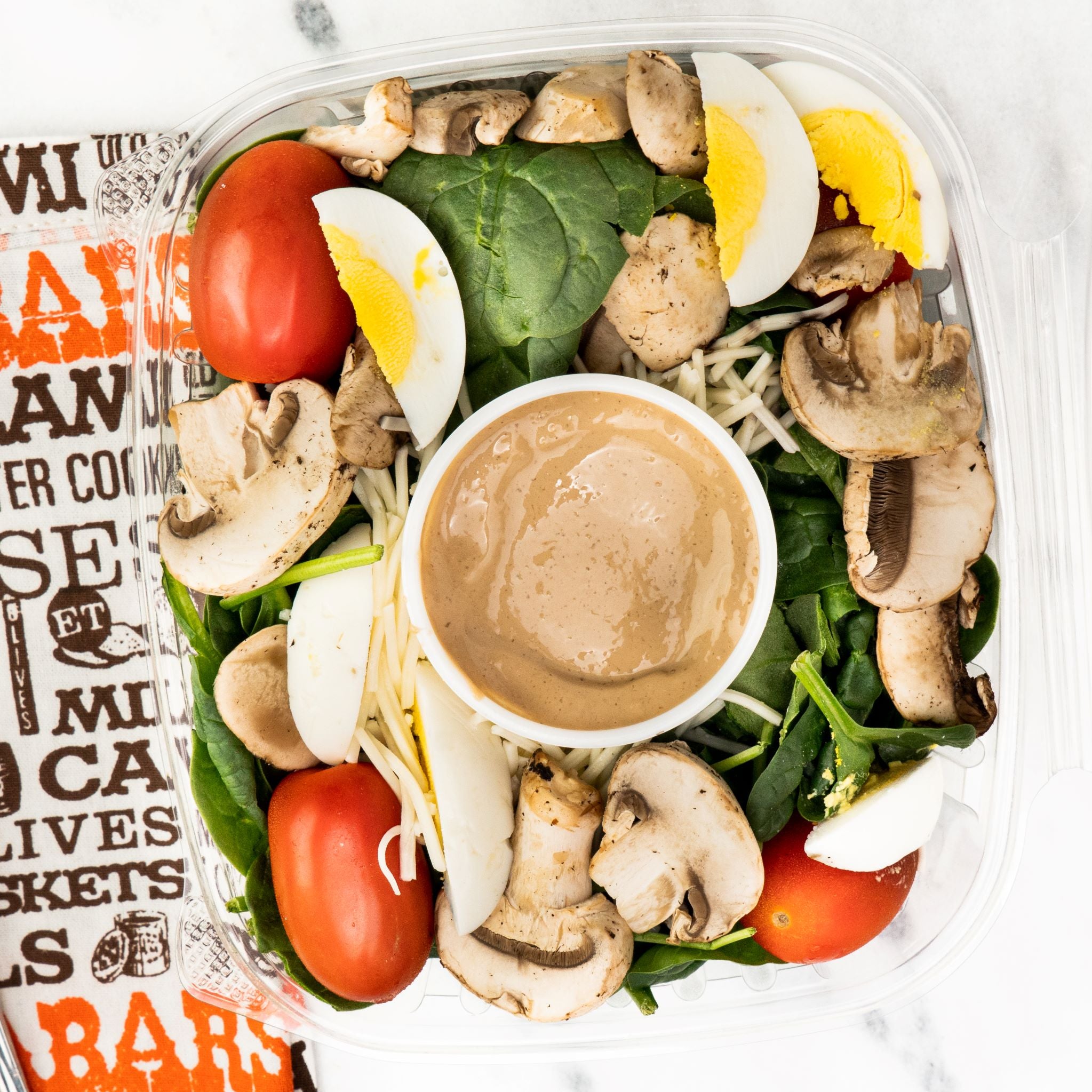Mushroom Spinach Salad