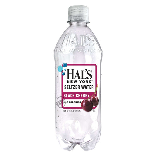 Hal's New York Black Cherry Seltzer Water 20 Fl Oz