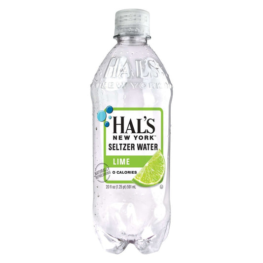 Hal's New York Lime Seltzer Water 20 Fl Oz