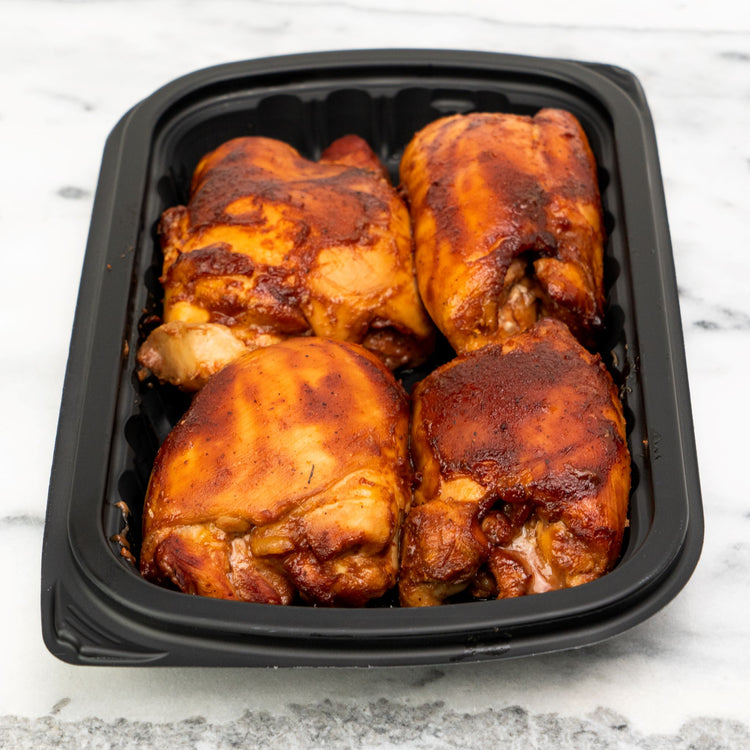 BBQ Boneless Chicken Thighs Hickory Smoked