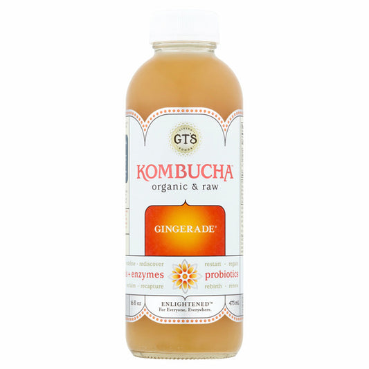 GT's Organic & Raw Kombucha Gingerade, 16 Fl Oz