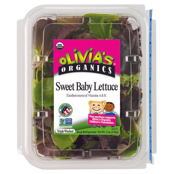 Olivia's Organics Sweet Baby Lettuce 5 Oz