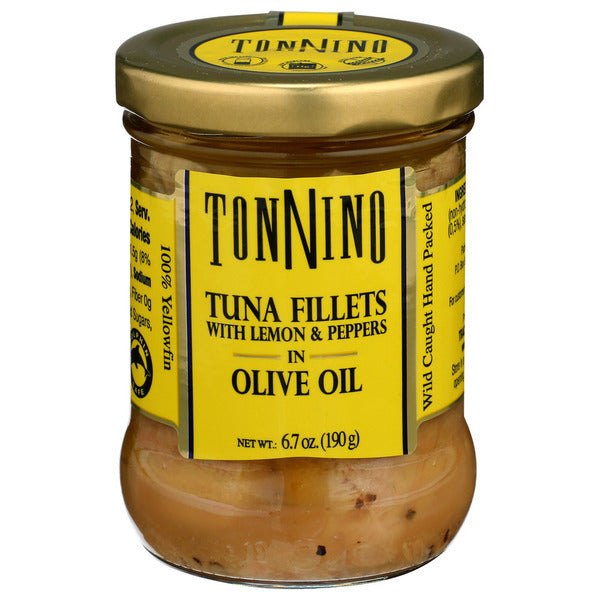 Tonnino Tuna Fillets With Lemon & Peppers In Olive Oil 6.7 Oz