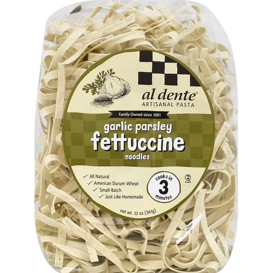 Al Dente Garlic Parsley Fettuccine Noodles 12 Oz