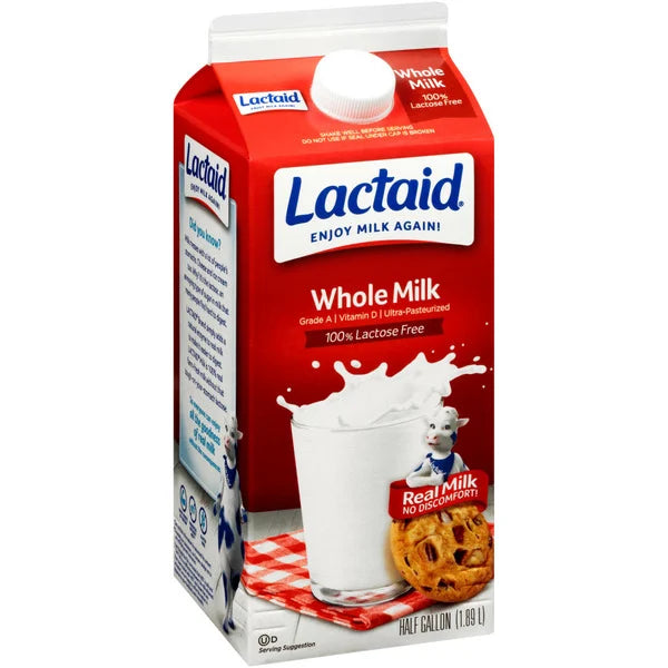 Lactaid Whole Milk, Half Gallon