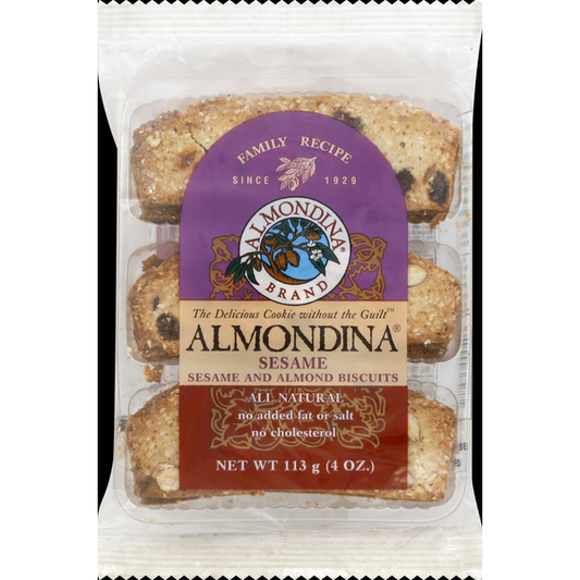 Almondina Sesame And Almond Biscuits 4 Oz
