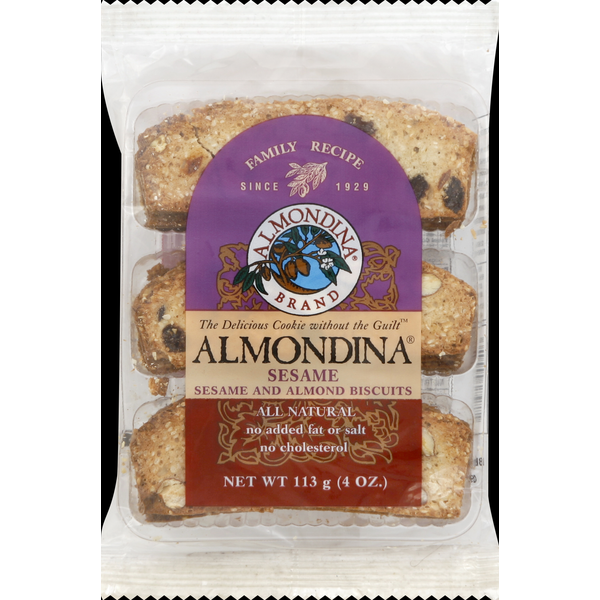 Almondina Sesame And Almond Biscuits 4 Oz