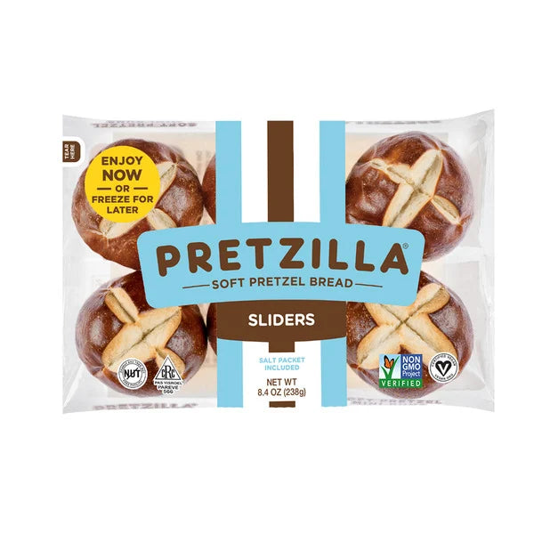 Pretzilla Soft Pretzel Bread Sliders 8.4 Oz